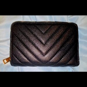 Black Quilted Leather Wallet